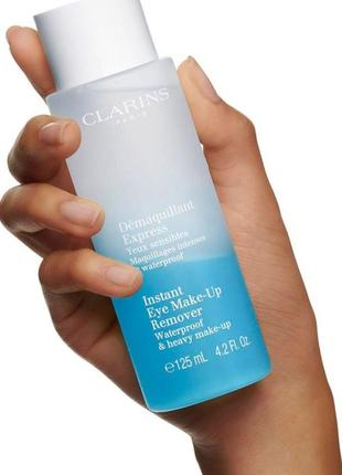 Clarins cleansers засіб для зняття водостійкого макіяжу для чутливих очей2 фото