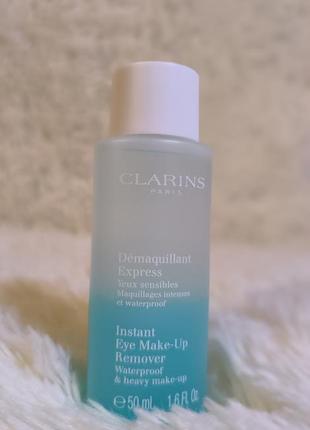 Clarins cleansers засіб для зняття водостійкого макіяжу для чутливих очей3 фото