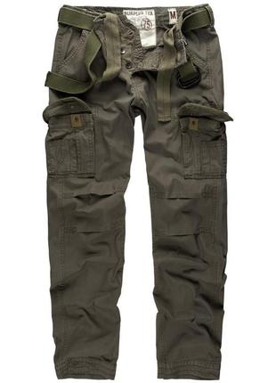 Штани чоловічі surplus premium trousers slimmy оливкові штани карго (m)