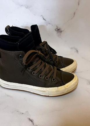 Кеди сonverse chuck logo ii (waterproof, leather) 37.5, 24см
