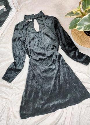Велюровое платье, маленькое темное платье3 фото