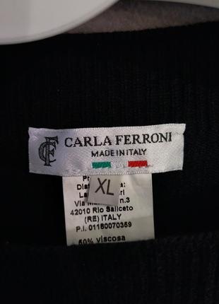 Итальянское платье, carla feroni,черное с воланом , свободное , мини3 фото