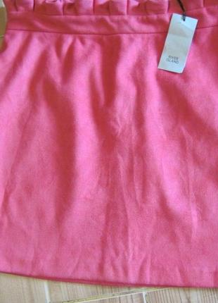 Новая плотная розовая стрейч. юбка "river island" р.486 фото