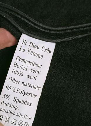 Преміум'якість! пальто з валяної вовни з косою застібкою,48-52разм, франція.9 фото
