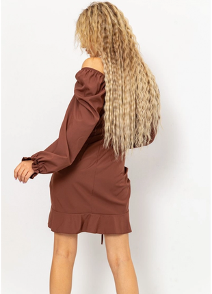 Сукня, колір коричневий,4 фото