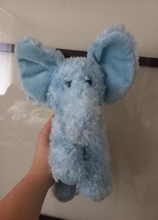 М'яка іграшка синій слоник2 фото