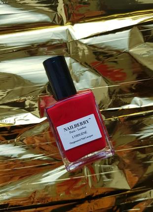 #разгрузкой лак для ногтей nailberry l'oxygene nail lacquer rouge классический красный eco-friendly1 фото