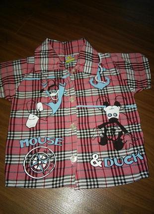 Рубашка, рубашечка, сорочка на маленького модника 86 р