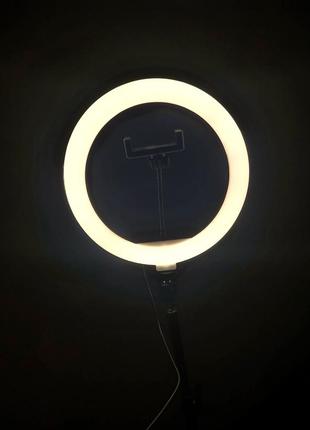 Кругла кільцева селфі-лампа з утримувачем для телефону hx300 30 см3 фото