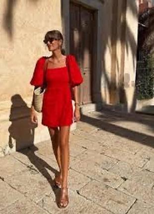 Червона сукня primark  червона коротка облягаюча сукня червоне плаття коротке красно платье3 фото