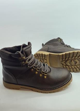 Новые оригинальные мужские брендовые ботинки your turn boots кожаные (эко-кожа) коричневые германия размер: 42, 43, 44, 464 фото