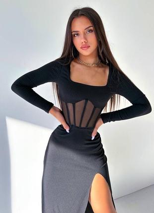 Женское макси платье 👗красный, черный. 42-44; 46-48 👗5 фото