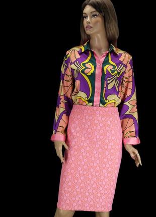 Красивая гипюровая юбка-карандаш миди "miss selfridge". размер uk10/eur38.3 фото