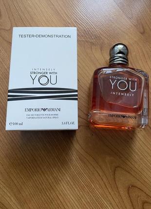 Мужские духи armani stronger with you intensely (тестер) 100 ml.