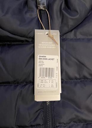 Пуховик мужской ( оригинал) adidas essentials down jacket (gh4594)10 фото