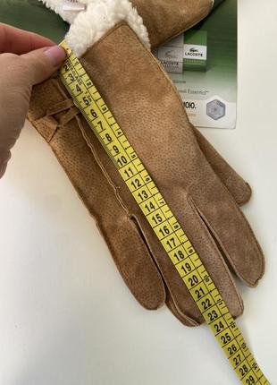 Кожаные теплые перчатки ❤️boutique ❤️l✔️8 фото