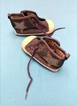 Джинсовые кроссовки/пинетки для малыша 6-9 мес5 фото