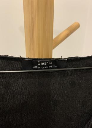 Вечернее платье из сетки в горошек из коллекций bershka4 фото