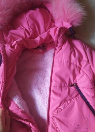 Рожева зимова курточка2 фото