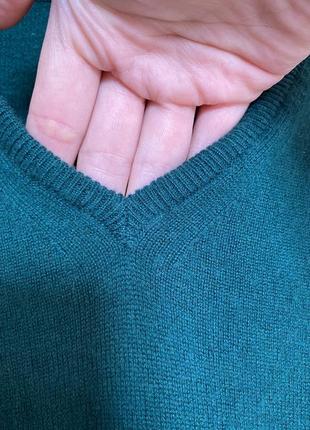 Зелёный кашемировый джемпер пуловер 50-54 р6 фото