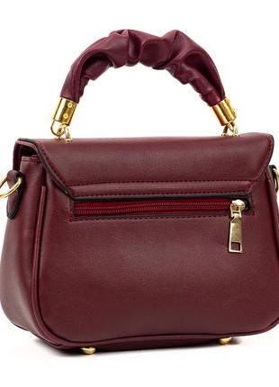 Женская трендовая сумка corze ab14058, бордовая6 фото