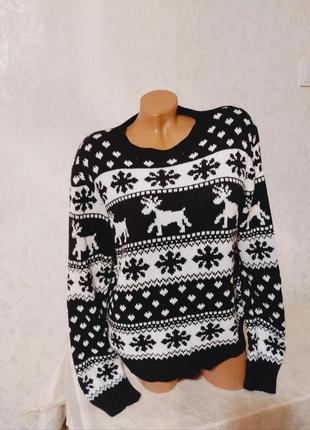 Новогодний свитер, рождественский свитер, свитер с оленями1 фото