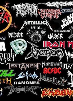 Плакат - логотипами рок та хеві-метал гуртів