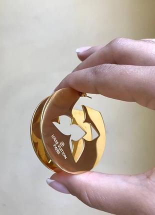 Брендовые серьги в позолоте