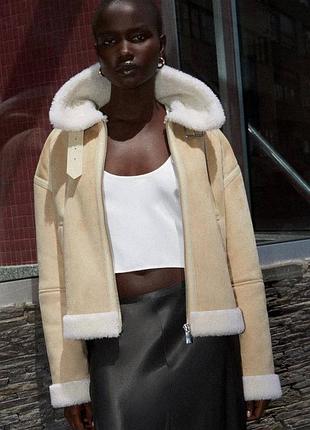 Zara- xs,s,m. замшевая куртка авиатор, бежевая дубленка,косуха, пуффер, пуховик