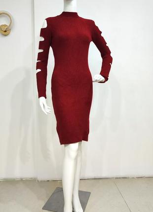Тепла кашемірова сукня міді4 фото