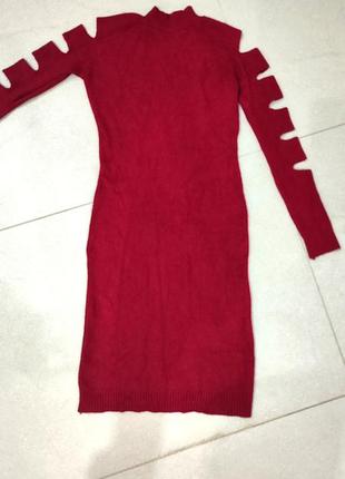 Тепла кашемірова сукня міді10 фото