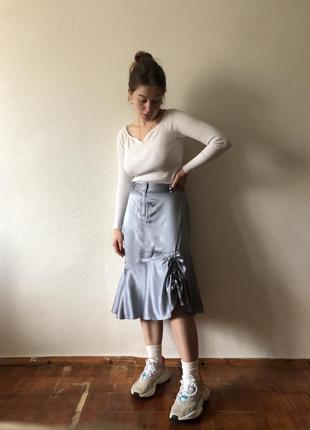 Шелковая юбка карго2 фото