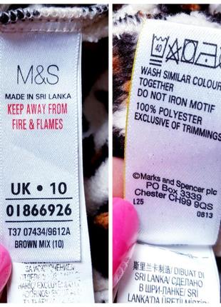 🌛флисовая пижама, кигуруми marks &amp; spencer, тигровая, теплая, на молнии, фирменная, тонкая, мягкая, с животным принтом, тематическая9 фото