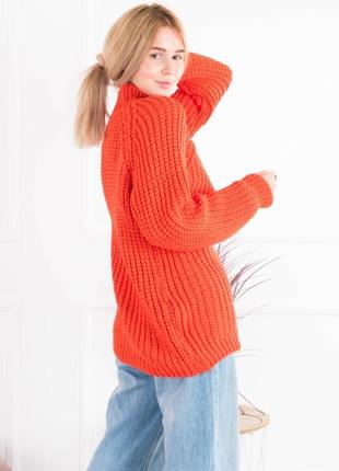 Женский теплый вязанный свитер светр осень зима4 фото