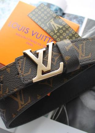 Шкіряний ремінь louis vuitton унісекс коричневий