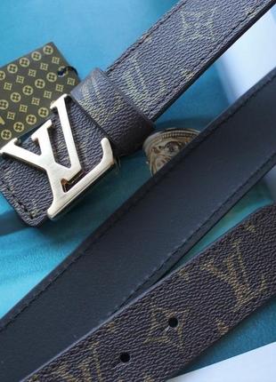 Шкіряний ремінь louis vuitton унісекс коричневий3 фото