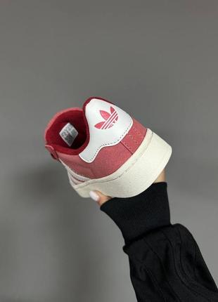 Жіночі кросівки adidas campus “red / white” premium3 фото
