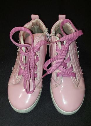 Лаковані ботинки на дівчинку устілка 17.5 см3 фото