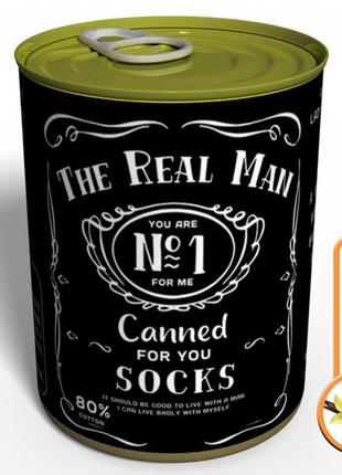 Canned gifts - 1 pair quality hot pepper men's cotton socks - the real man socks funny hilarious gag items