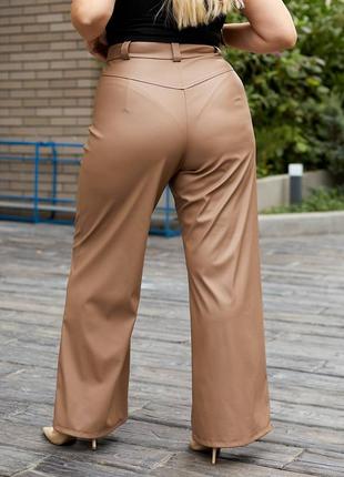 Женские кожаные штаны 2 цвета5 фото