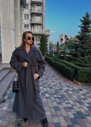 Шикарное пальто смл  😍 2 цвета в наличии  черное и серое7 фото