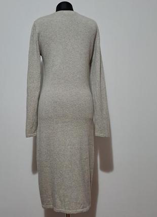 100% кашемир роскошное трикотажное теплое кашемировое платье миди6 фото