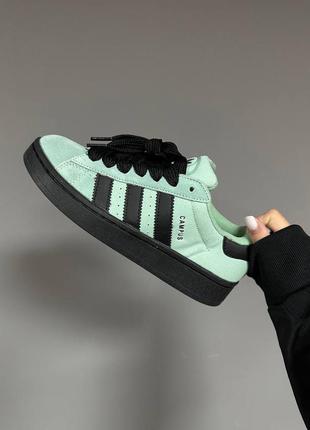 Женские кроссовки adidas campus “mint/ black” premium