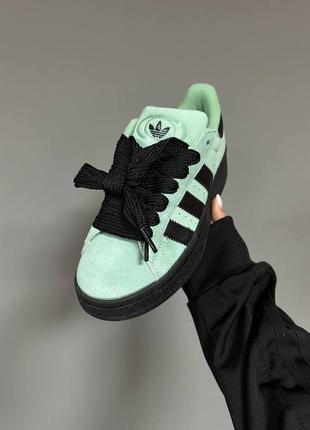 Женские кроссовки adidas campus “mint/ black” premium5 фото