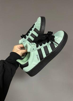 Жіночі кросівки adidas campus “mint / black” premium2 фото