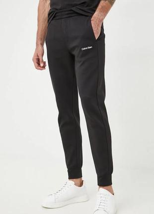 Спортивні штани calvin klein чоловічі колір чорний однотонні розмір m, l, xl, xxl