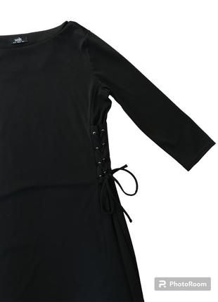 Чорна базова сукня прямого крою3 фото