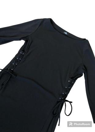 Чорна базова сукня прямого крою2 фото