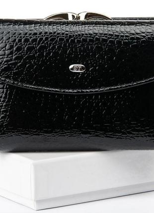 Жіночий шкіряний гаманець sergio torretti ws-11 чорний