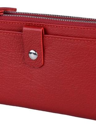 Жіночий шкіряний гаманець st 420 червоний натуральна шкіра